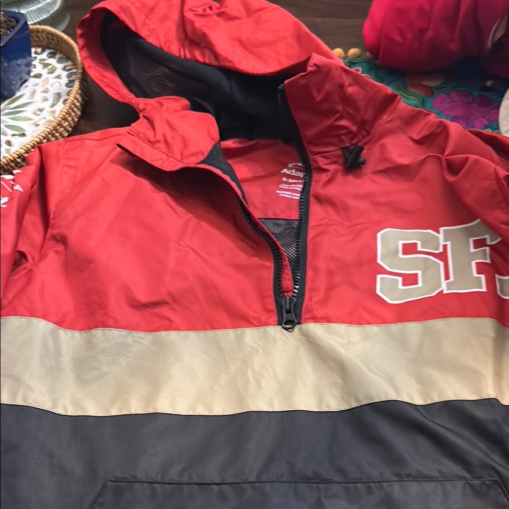 Red and Black SF Adapt / Savs Collab Windbreaker